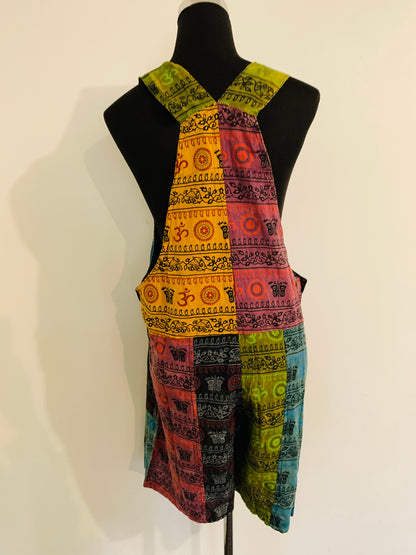 Bohemian style handcrafted Overall Shorts  # JUMSH141