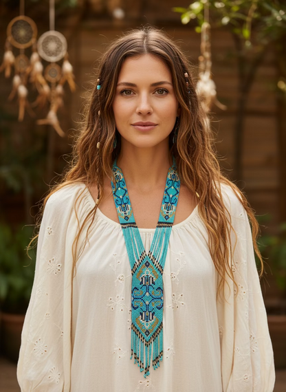 BOHEMIAN STYLE HANDCRAFTED EGYPTIAN NECKLACE #NECK28