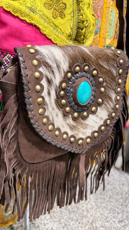 HANDCRAFTED GENUINE SUEDE LEATHER TOTE BAG  #LEA1081