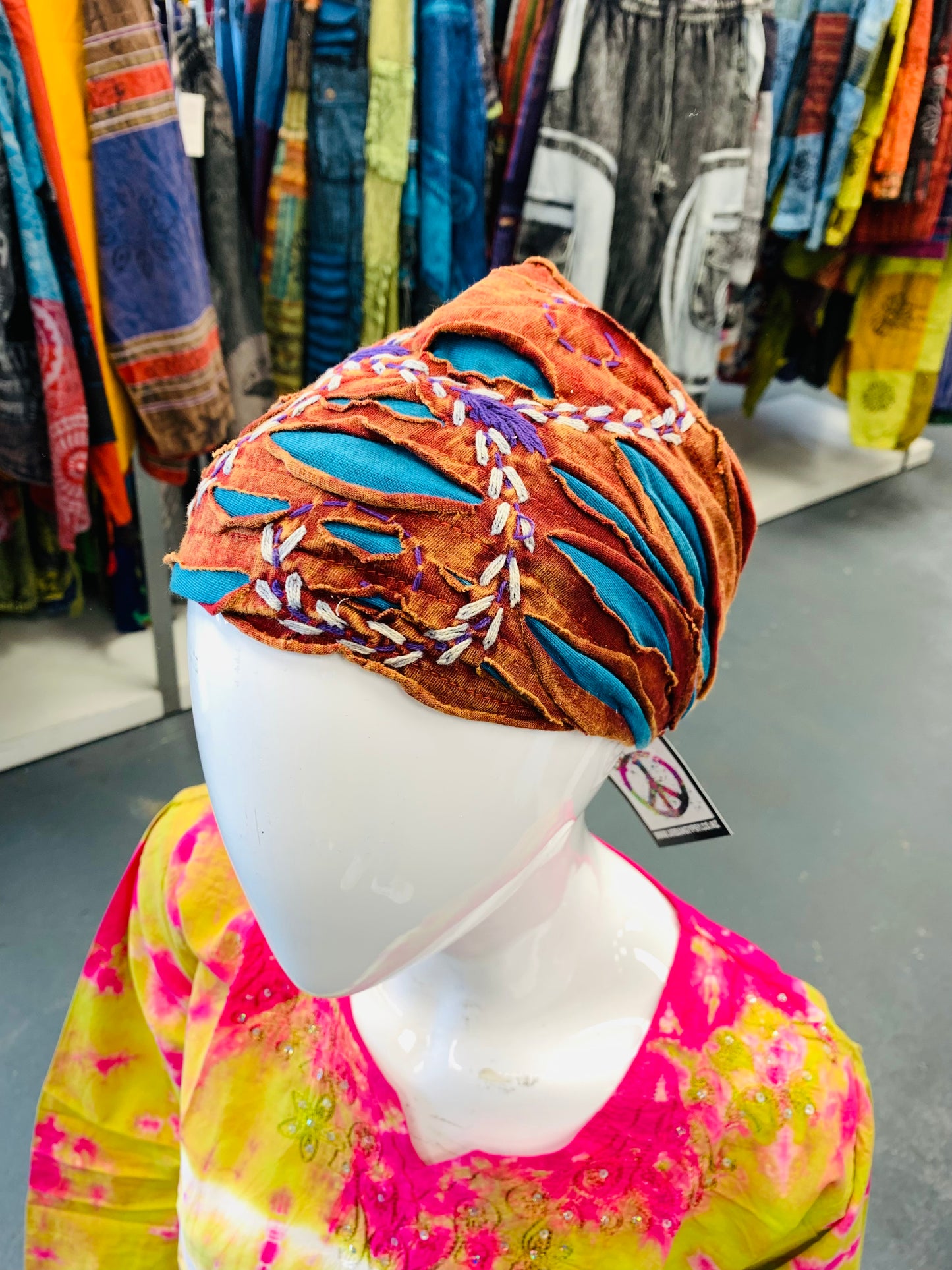 Bohemian handcrafted Embroidered Unisex Headband # HB2202