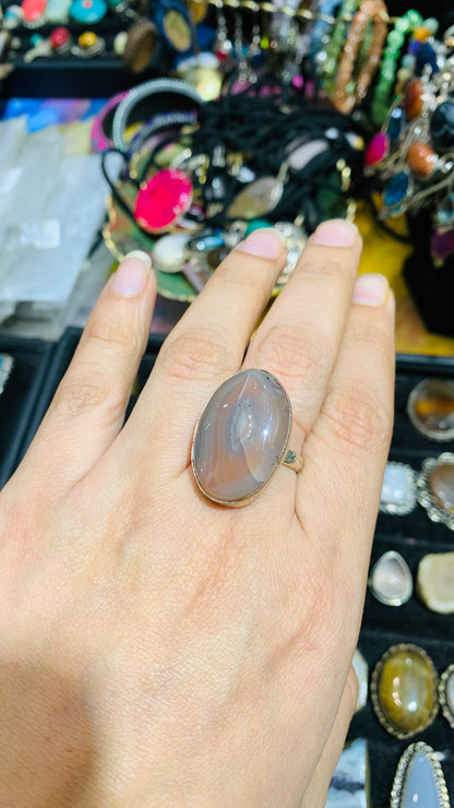 Bohemian handcrafted Stone ring #567