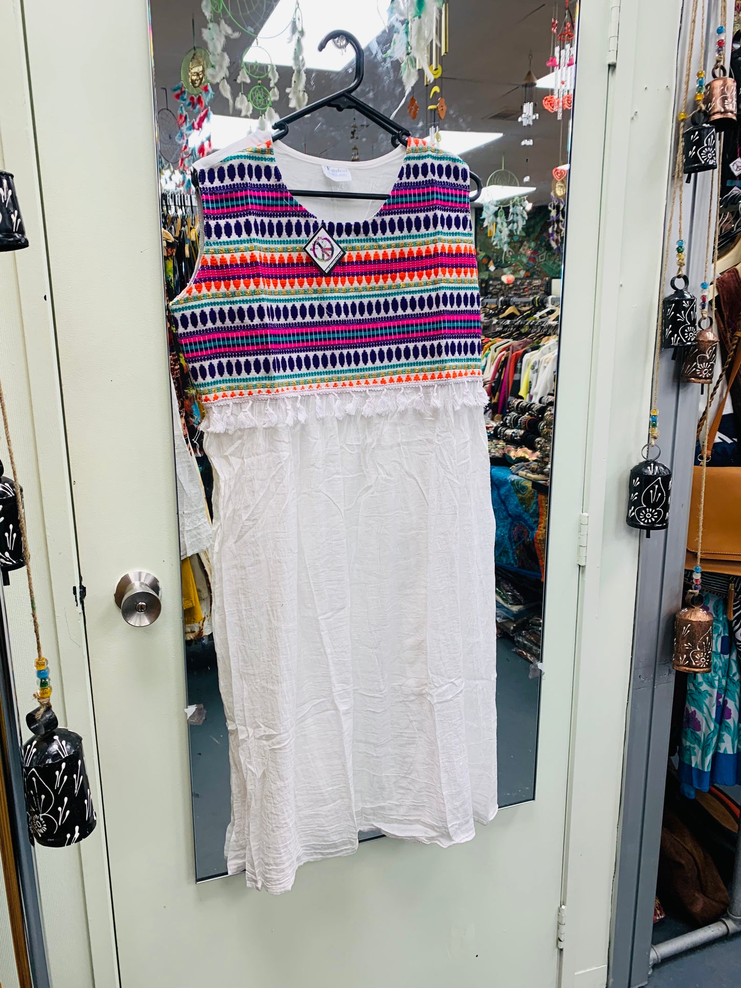 Bohemian handcrafted dress # DRE319