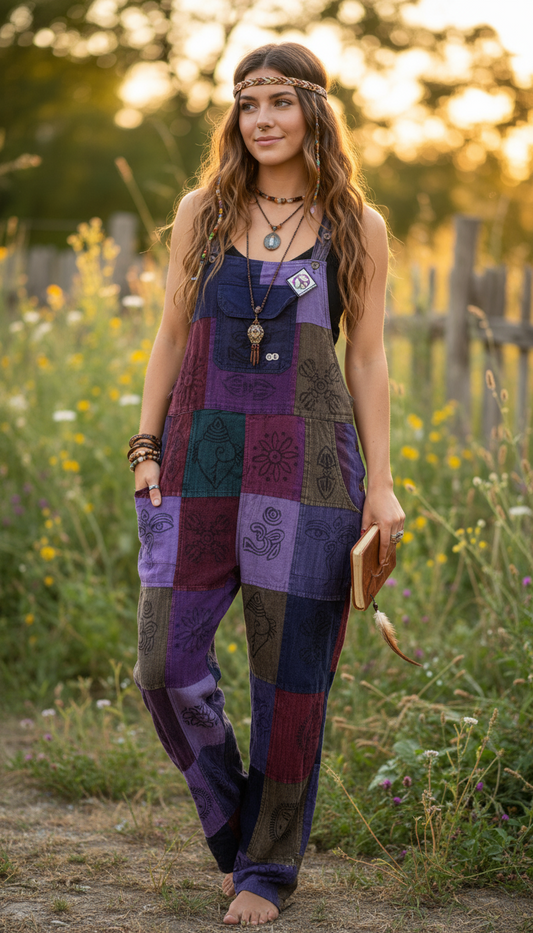 Bohemian Handcrafted Jumpsuits / Overalls/ Dangries #JUM0341