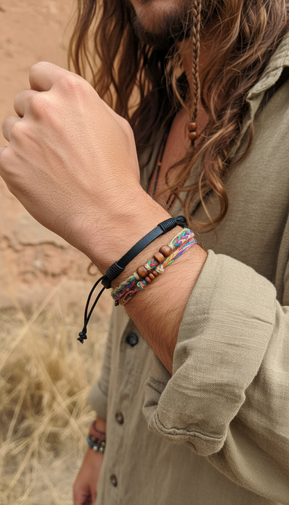 BOHEMIAN LEATHER UNISEX BRACELETS #BR15