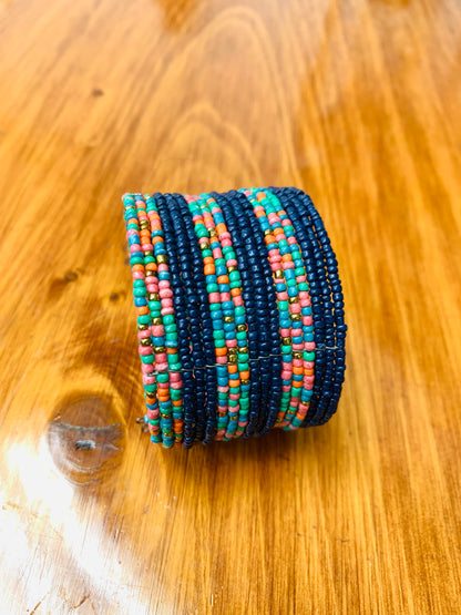 HIPPIE HANDCRAFTED HAND CUFF BEADS BANGLE  #CUFF2285