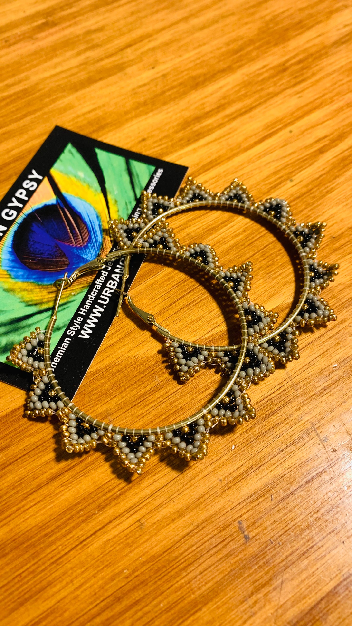 BOHEMIAN HANDCRAFTED HOOP EARRINGS #EAR158