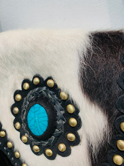 BOHEMIAN STATEMENT HANDCRAFTED GENUINE SUEDE LEATHER BAG #LEA1025