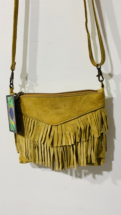 BOHEMIAN STYLE HANDCRAFTED GENUINE  SUEDE LEATHER BAGS #206585