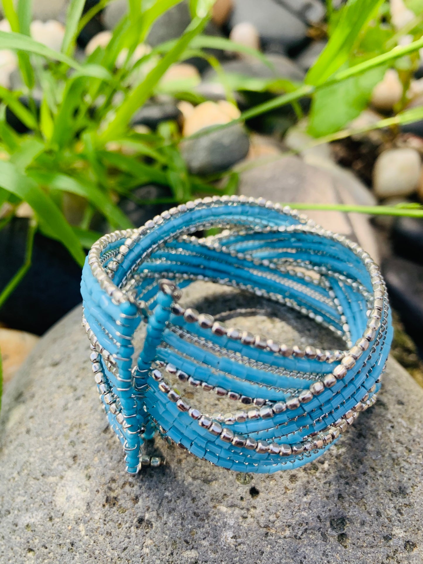HIPPIE HANDCRAFTED HAND CUFF BEADS BANGLE  #CUFF2283