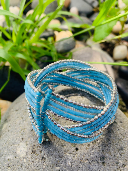 HIPPIE HANDCRAFTED HAND CUFF BEADS BANGLE  #CUFF2283