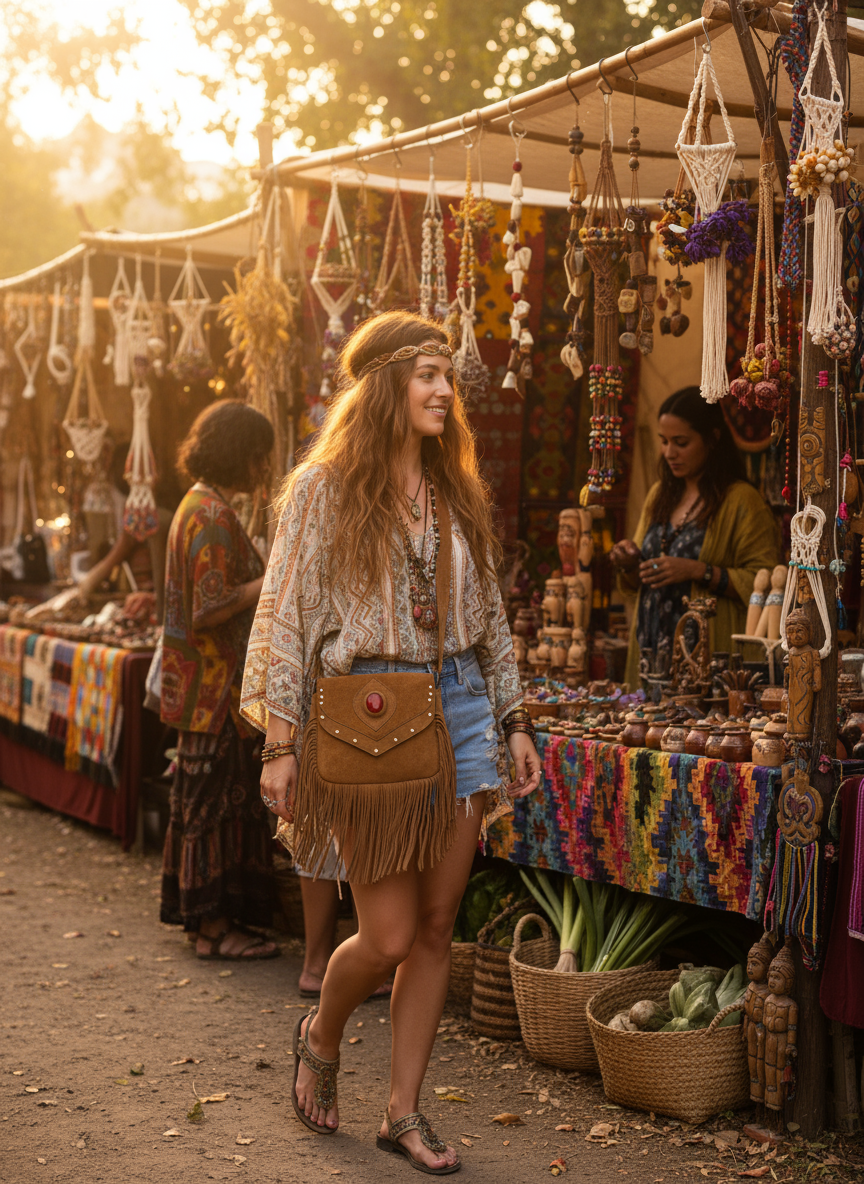 HANDCRAFTED FRIENDSHIP SUEDE LEATHER BAG #LEA552