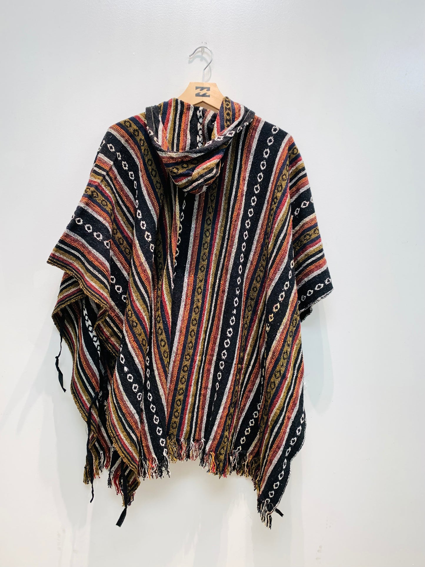 Boho handcrafted Hoodie UNISEX Gheri/ Dari poncho #60”