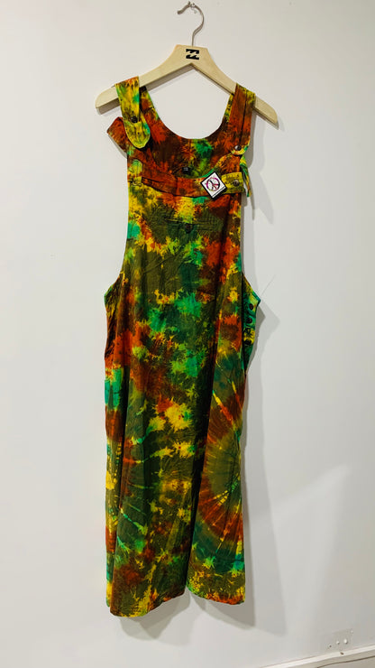 Handcrafted Cotton Tie Dye Long Pinafore #431069