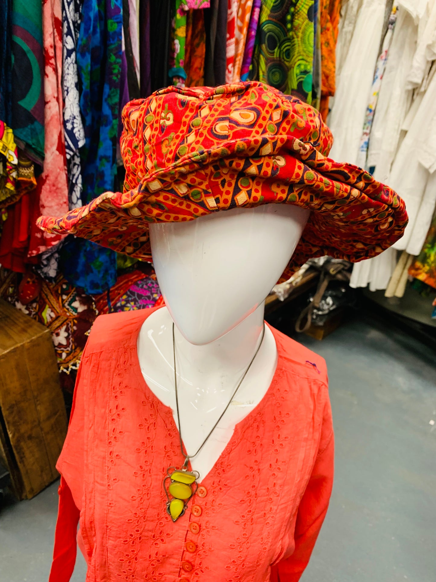 BOHO STYLE HANDCRAFTED REVERSIBLE MANDALA SUN HATS #8462