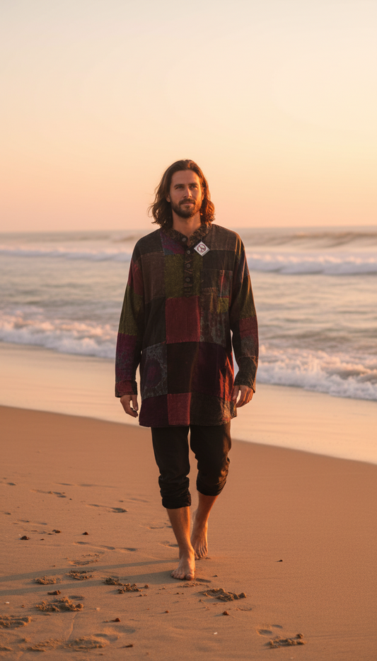 Bohemian handcrafted cotton Kurta # KURT624