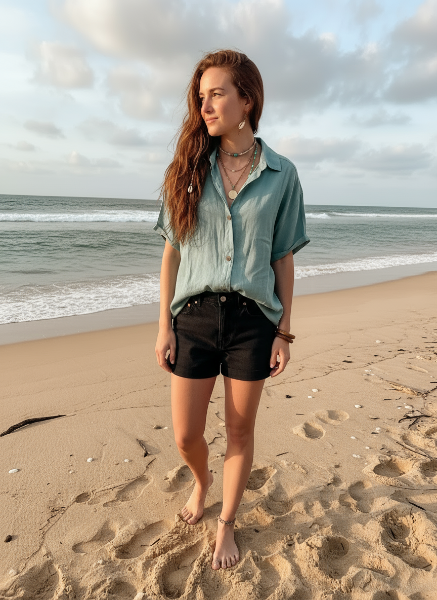 Bohemian Cotton handcrafted Shirt # SHIR212