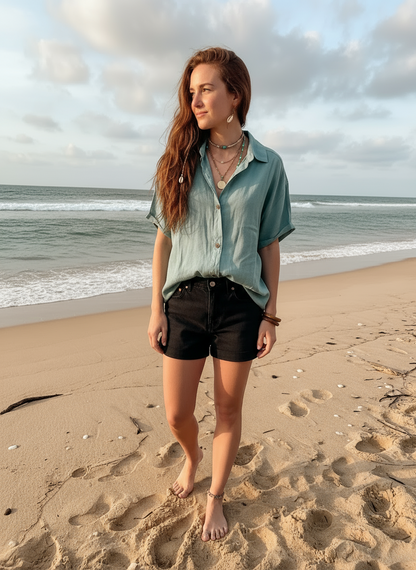 Bohemian Cotton handcrafted Shirt # SHIR212