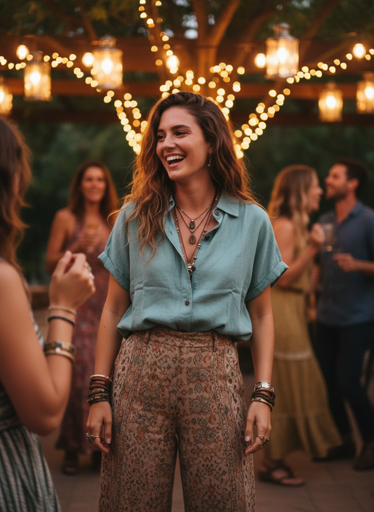 Bohemian Cotton handcrafted Shirt # SHIR212