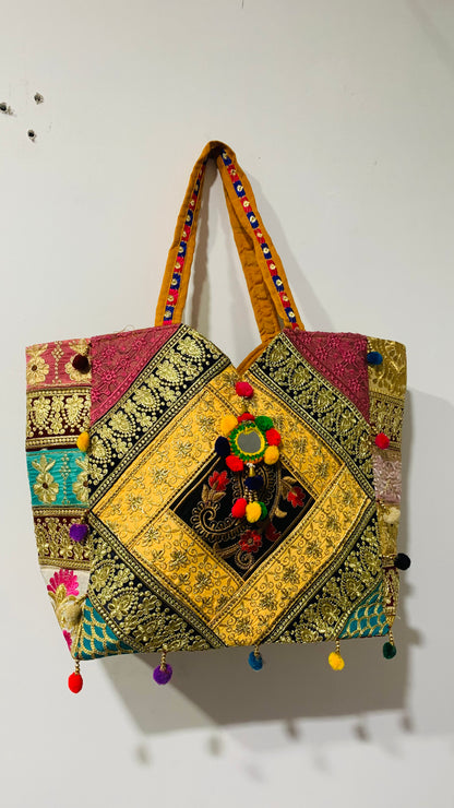 BOHEMIAN STYLE HANDCRAFTED ETHNIC TOTE BAGS # 10124