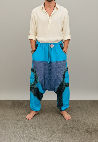 Bohemian Handcrafted Drop crotch Pants #STP279