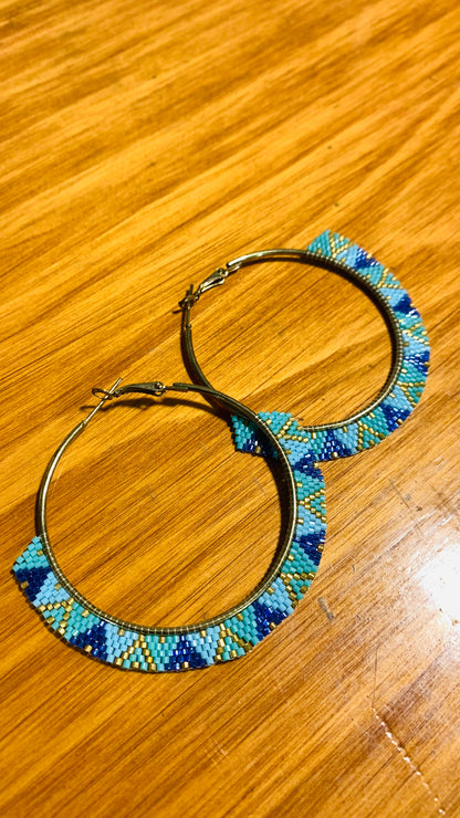 BOHEMIAN HANDCRAFTED HOOP EARRINGS #EAR159