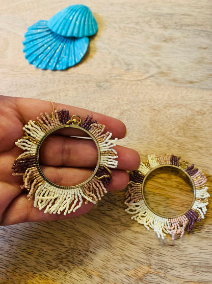 BOHEMIAN HANDCRAFTED ROUND EARRINGS #EAR111