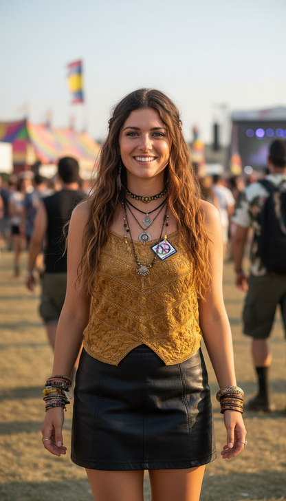 Bohemian Handcrafted Crop Top #CRTOP1002