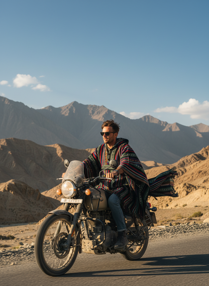 Bohemian handcrafted Hoodie UNISEX Gheri poncho #0170332