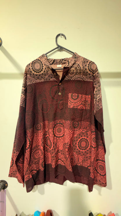 Bohemian handcrafted cotton Kurta # KURT621