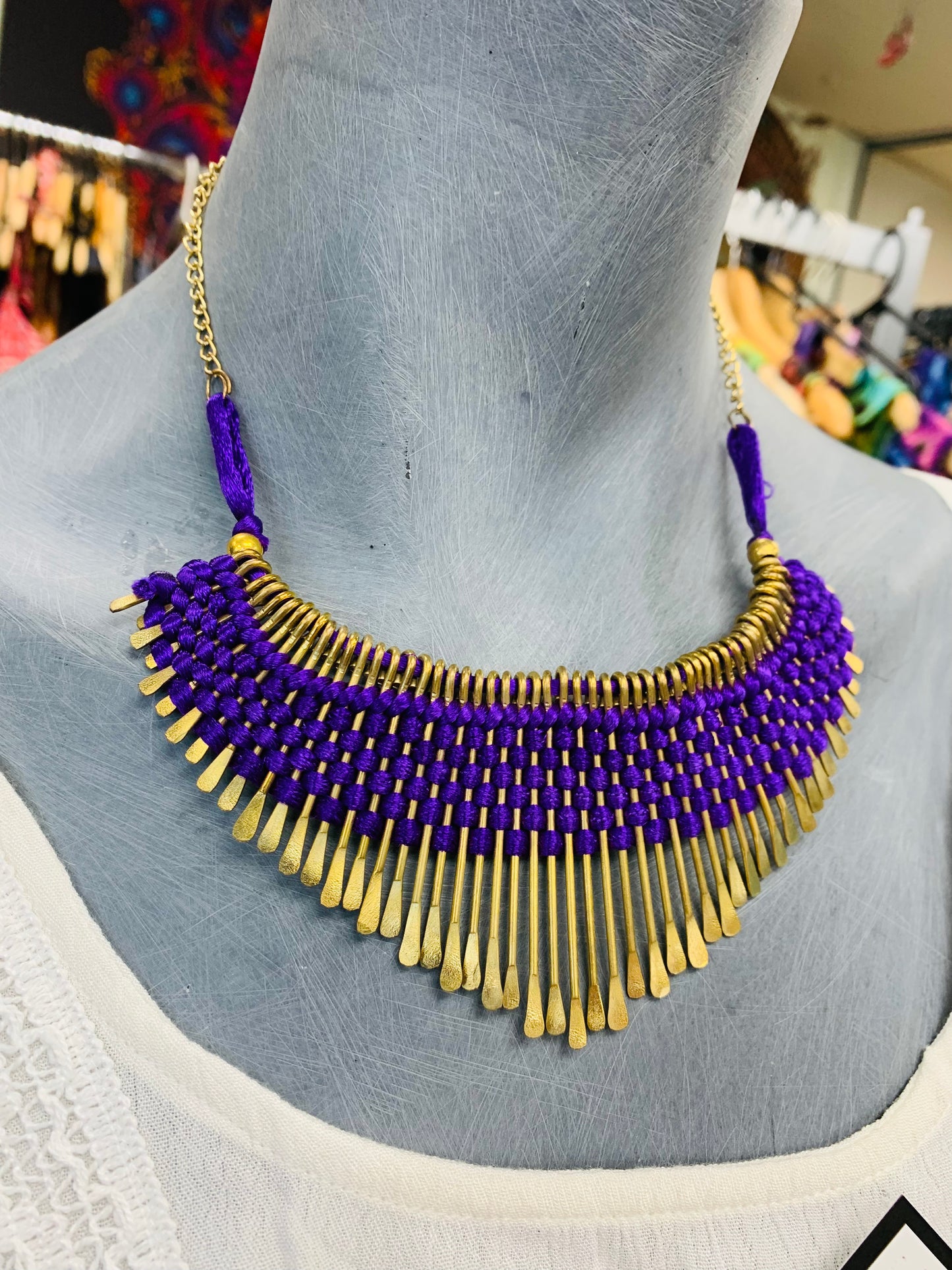 BOHEMIAN STYLE HANDCRAFTED SPIKES NECKLACE #NECK25