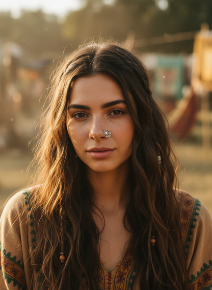 Bohemian handcrafted Clip-on Nose Pins/ Nose Rings  #834