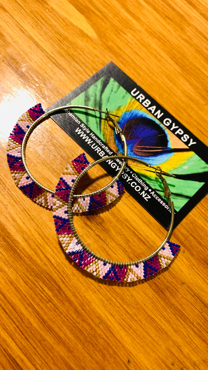 BOHEMIAN HANDCRAFTED HOOP EARRINGS #EAR159