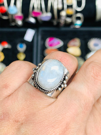 Handcrafted Natural stones ring # RIN2135