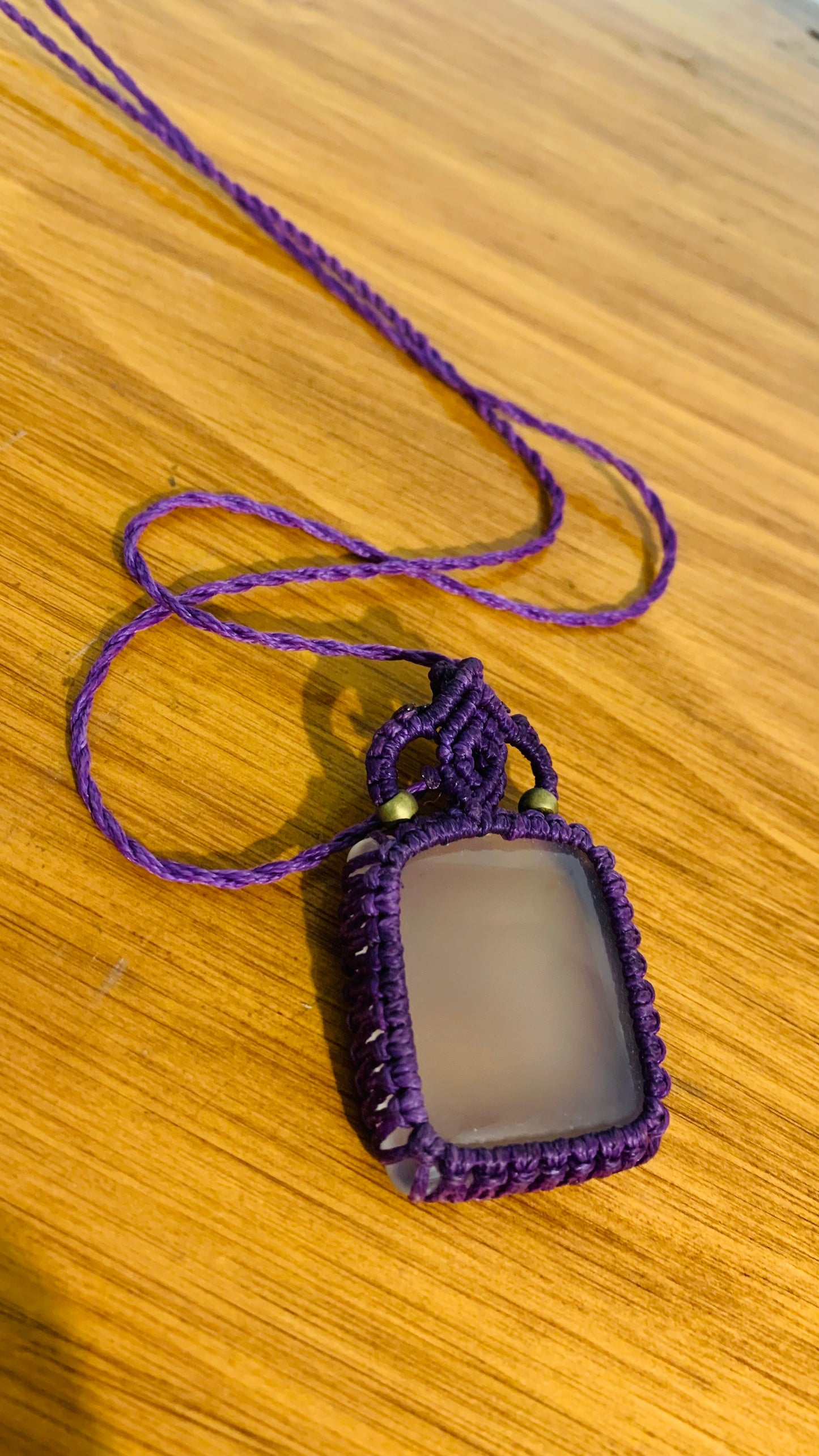 Bohemian style handcrafted Macrame necklace # 8