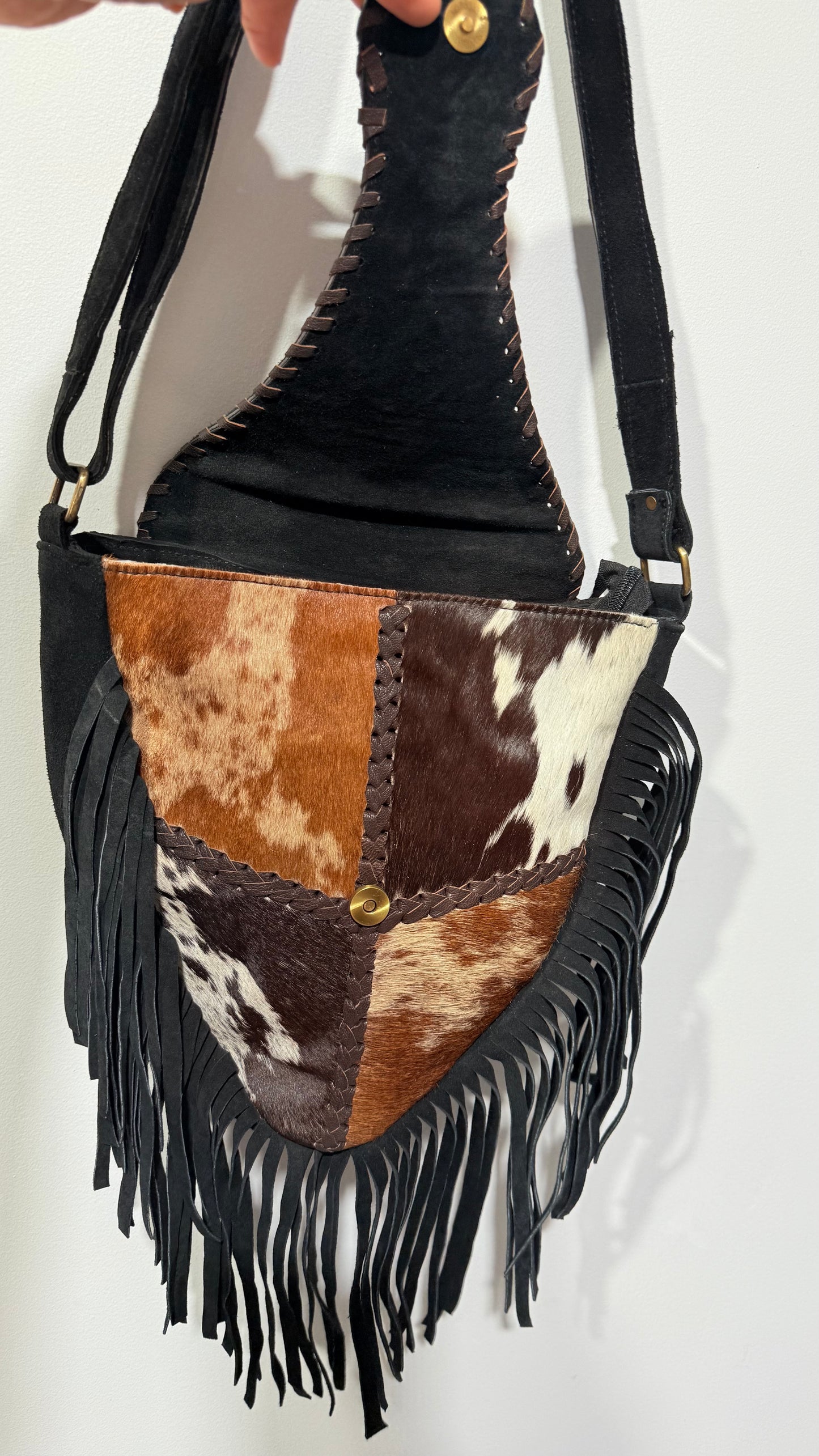 HANDCRAFTED GENUINE SUEDE LEATHER BAG  #LEA1078