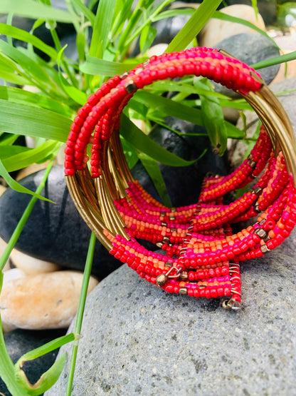 HIPPIE HANDCRAFTED HAND CUFF BEADS BANGLE  #CUFF2288