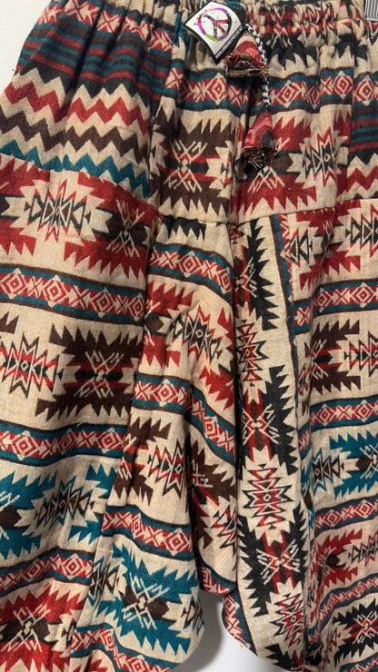 HANDCRAFTED  WARM  DROP CROTCH PANTS #665561