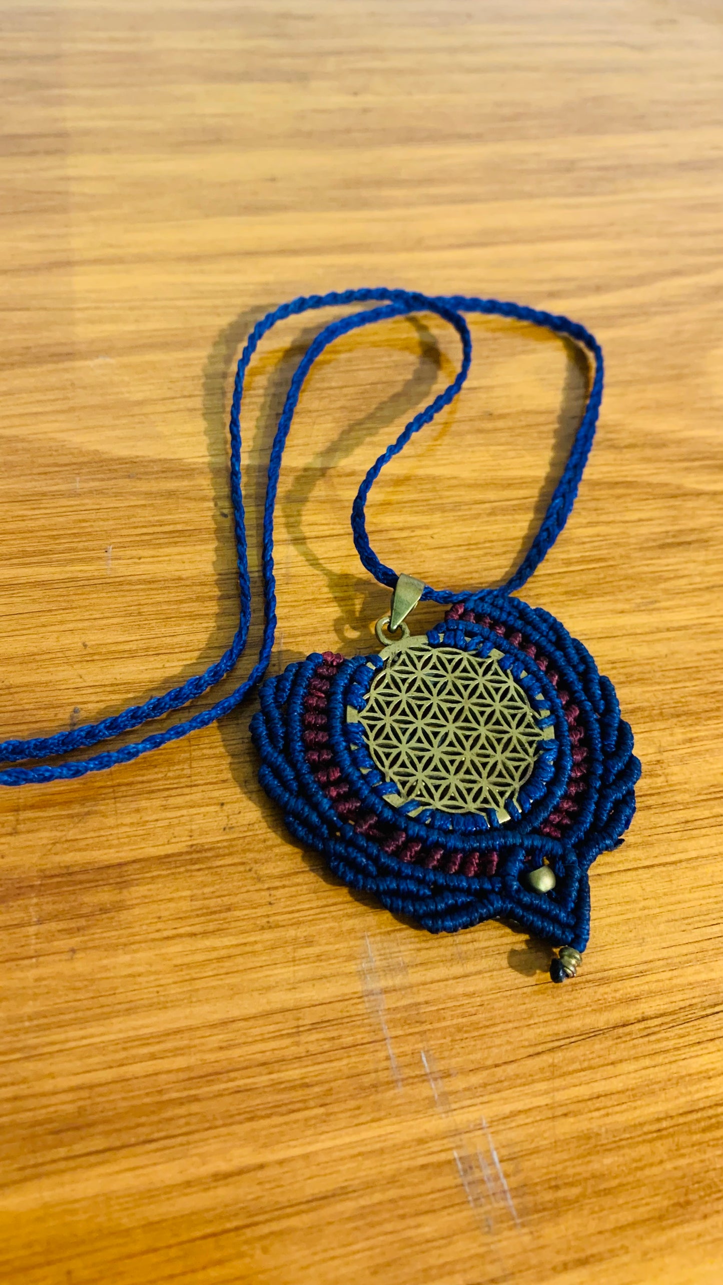 Bohemian style handcrafted Macrame necklace # 11