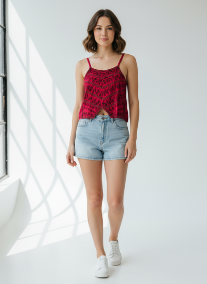 Bohemian Handcrafted Crop Top #CRTOP104