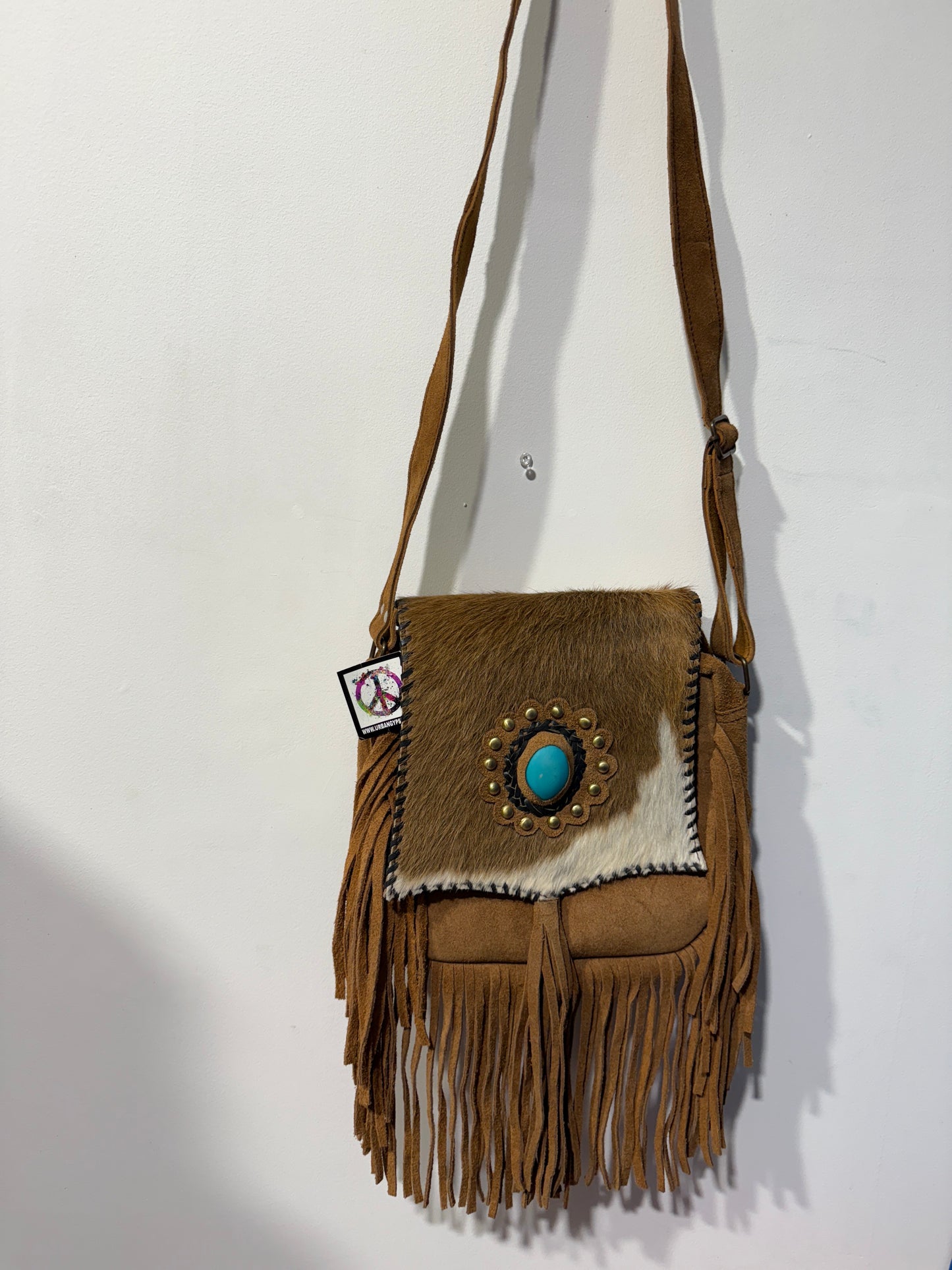 BOHEMIAN STATEMENT HANDCRAFTED GENUINE SUEDE LEATHER BAG #2057325