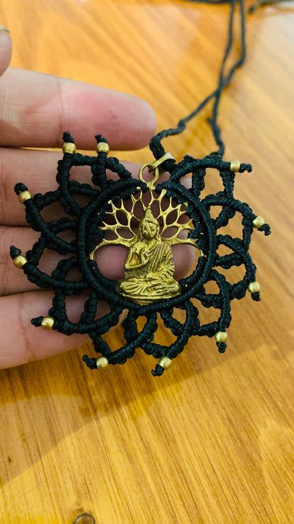 Bohemian style handcrafted Macrame necklace # 10