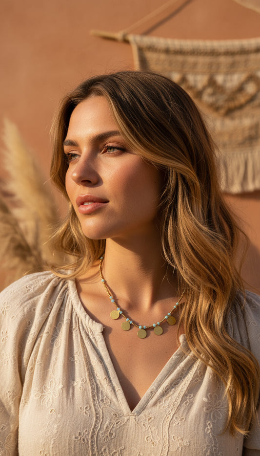 BOHEMIAN STYLE HANDCRAFTED BEADS NECKLACE #NECK251