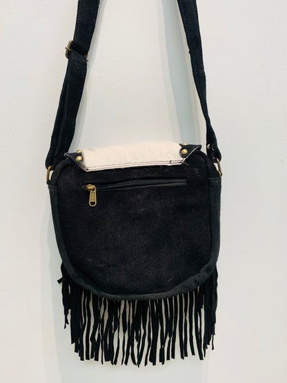 BOHEMIAN STATEMENT HANDCRAFTED GENUINE SUEDE LEATHER BAG #LEA1025