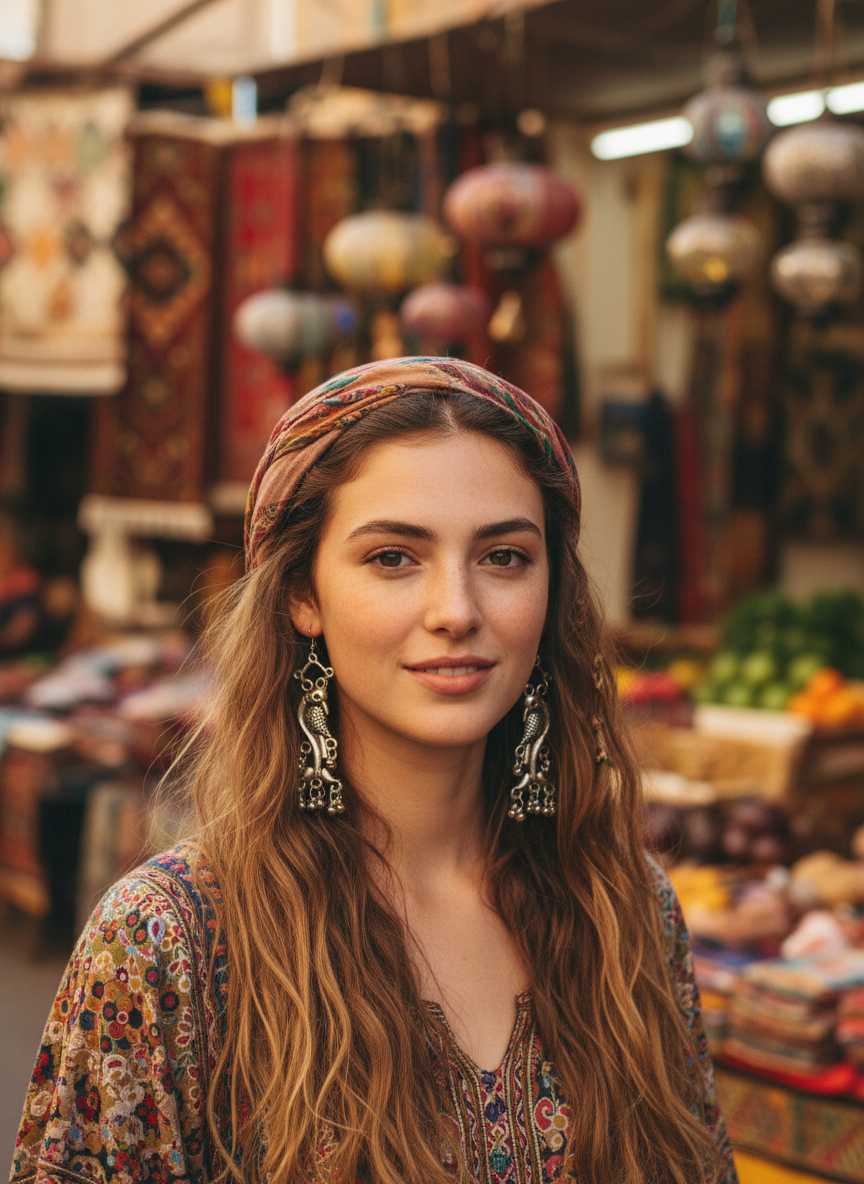 BOHEMIAN HANDCRAFTED PEACOCK EARRINGS #EAR146