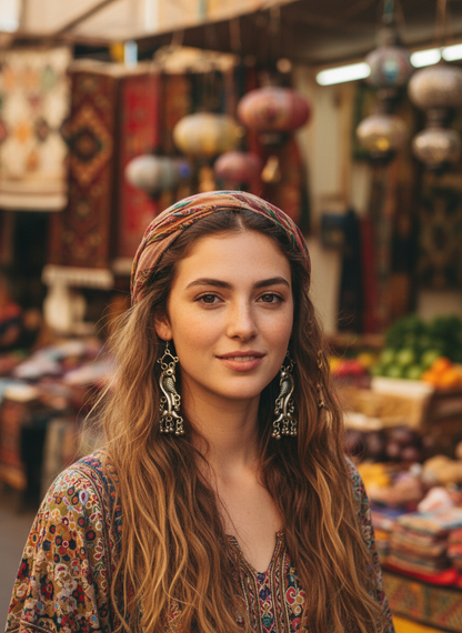 BOHEMIAN HANDCRAFTED PEACOCK EARRINGS #EAR146