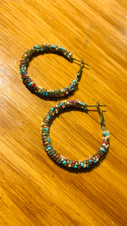 BOHEMIAN HANDCRAFTED HOOP EARRINGS #EAR160