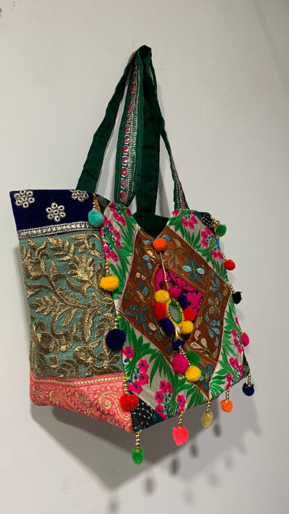 BOHEMIAN STYLE HANDCRAFTED ETHNIC TOTE BAGS # 10133