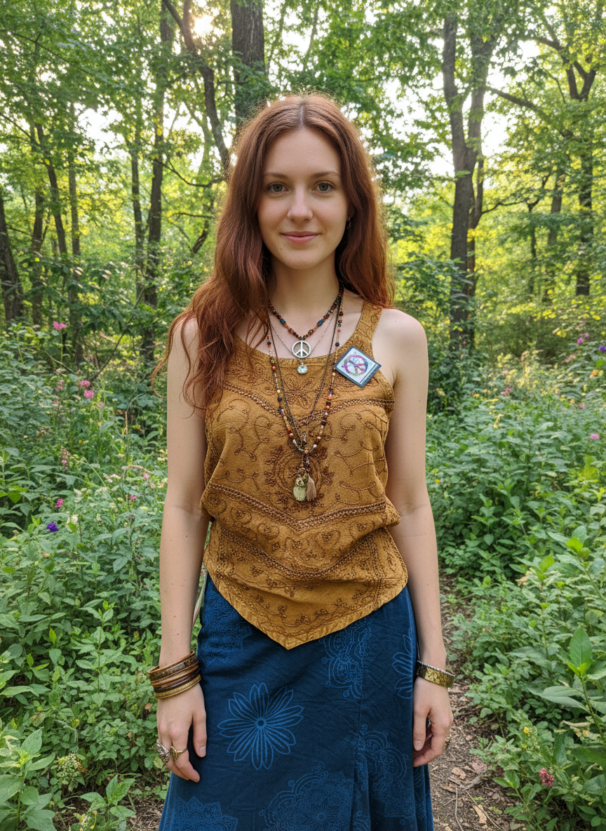 Bohemian Handcrafted Crop Top #CRTOP106