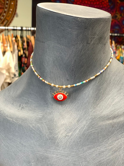 BOHEMIAN STYLE HANDCRAFTED BEADS NECKLACE #NECK33