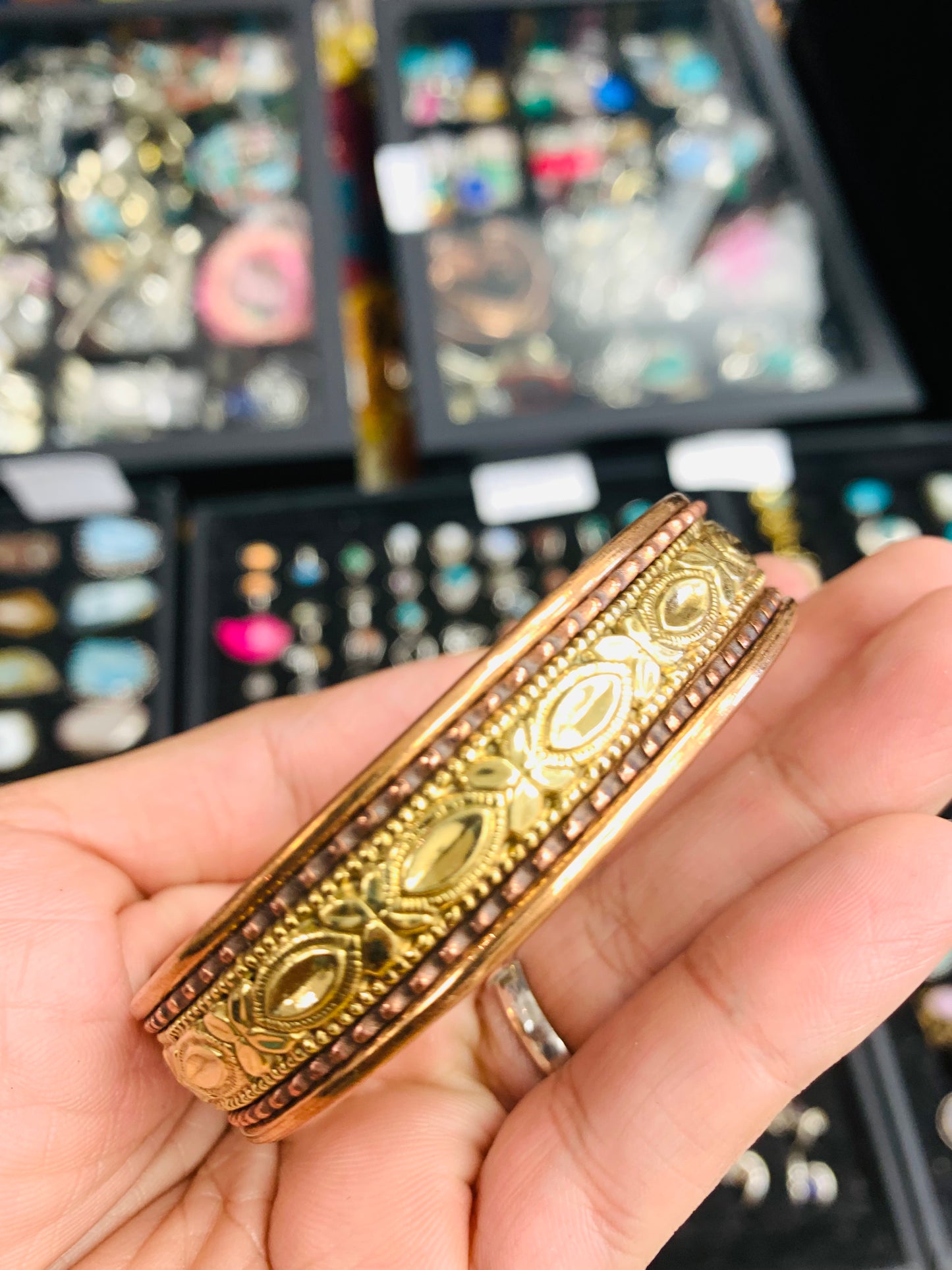 BOHEMIAN STYLE HANDCRAFTED HAND CUFF BANGLE  # CUFF1186